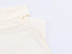 Women's Spring Stylish Simple Decorated Tassel Padded Shoulder Top