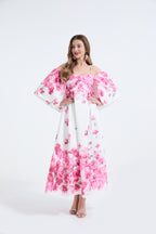 Women's Off-Shoulder Floral Maxi Dress