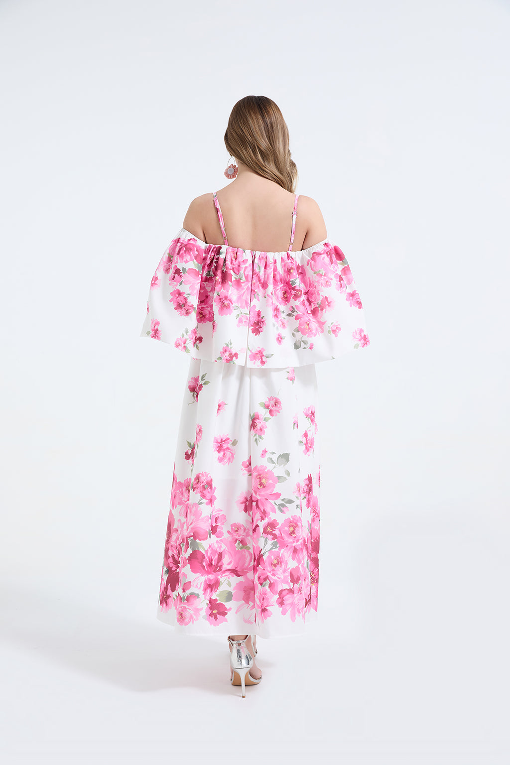 Women's Off-Shoulder Floral Maxi Dress