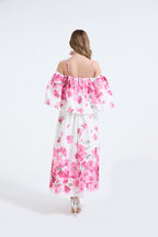 Women's Off-Shoulder Floral Maxi Dress