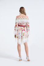Off-Shoulder Lace High-Low Dress
