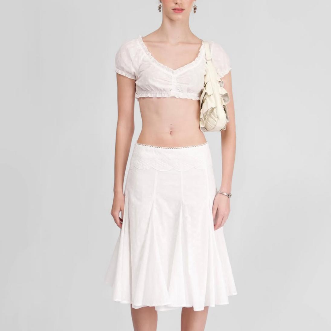 Women's Lace Top And Skirt Two-Piece Set
