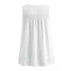 Lace-Embroidered Sleeveless A-Line Mini Dress
