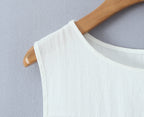 Lace-Embroidered Sleeveless A-Line Mini Dress