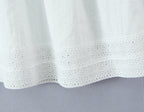 Lace-Embroidered Sleeveless A-Line Mini Dress