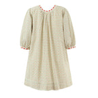 French Red Ribbon Mid Sleeve Dress