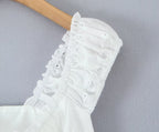's Fashionable Elegant French Wooden Ear Embroidered Vest Top