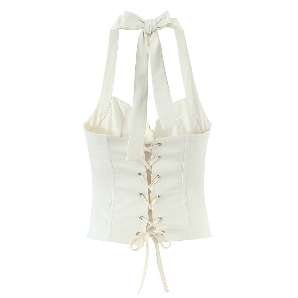 's Boning Corset Slim Strap Body Shaping Top Halter Tube Top Vest