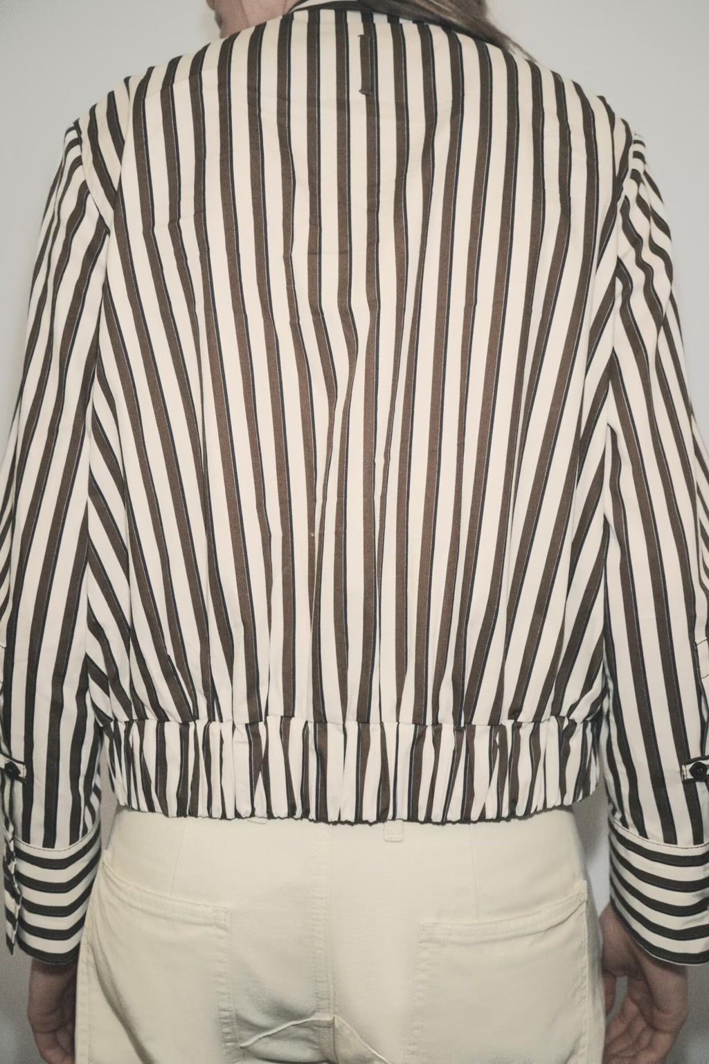 Women's Clothing Autumn Stylish Graceful Simple All Match Office Striped Shirt