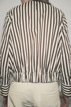 Women's Clothing Autumn Stylish Graceful Simple All Match Office Striped Shirt