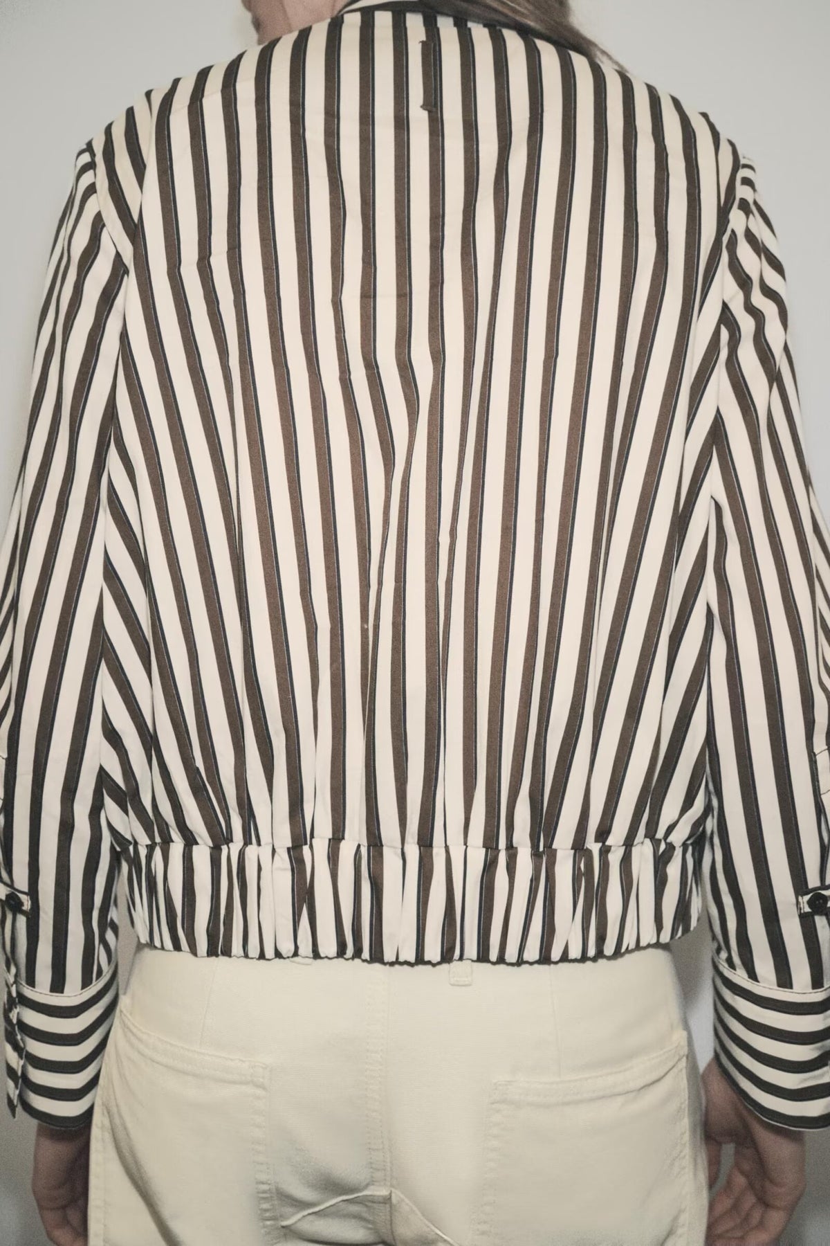 Women's Clothing Autumn Stylish Graceful Simple All Match Office Striped Shirt