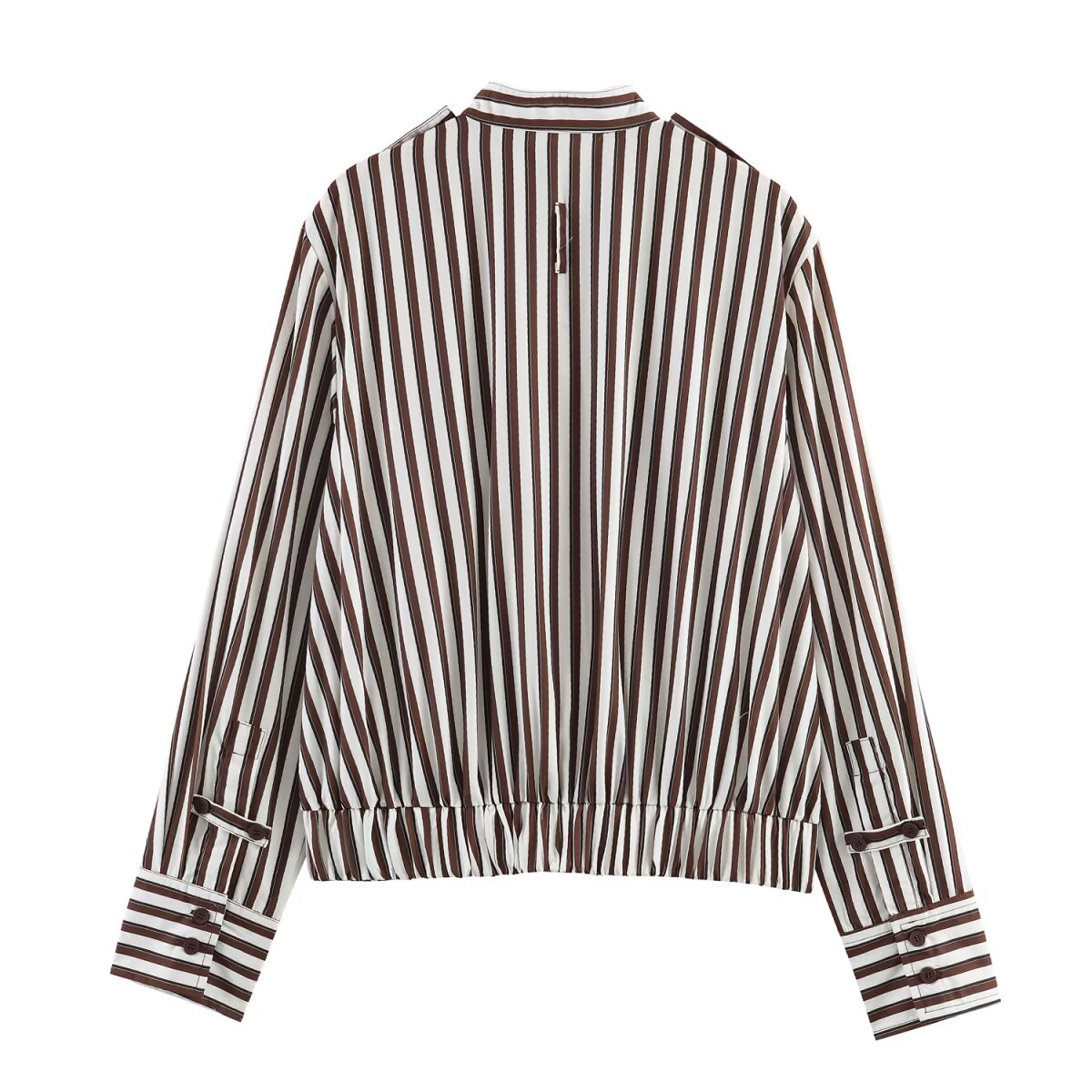 Women's Clothing Autumn Stylish Graceful Simple All Match Office Striped Shirt