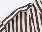 Women's Clothing Autumn Stylish Graceful Simple All Match Office Striped Shirt