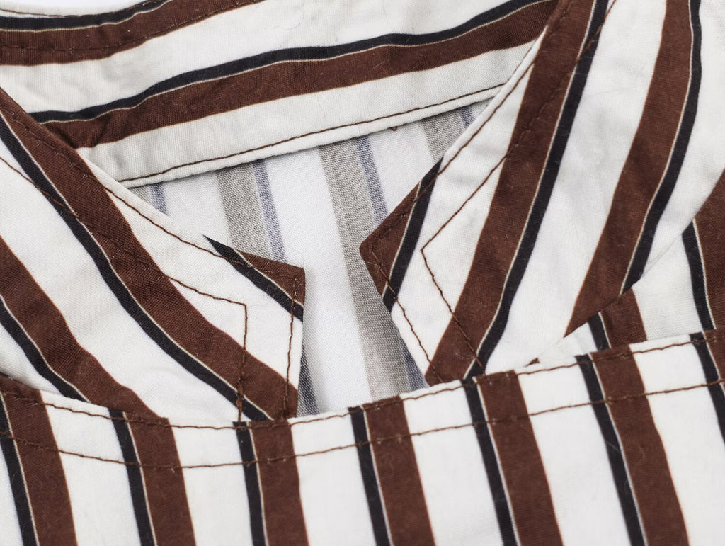 Women's Clothing Autumn Stylish Graceful Simple All Match Office Striped Shirt