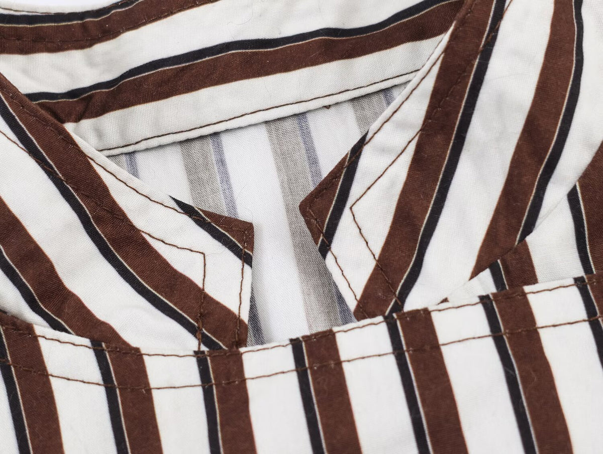 Women's Clothing Autumn Stylish Graceful Simple All Match Office Striped Shirt
