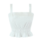 Women's White Lace A-Line Top And Skirt Two-Piece Set