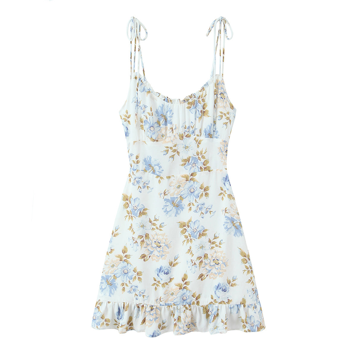 Women's Floral Ruffle Vacation Dress