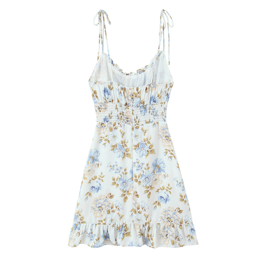 Women's Floral Ruffle Vacation Dress