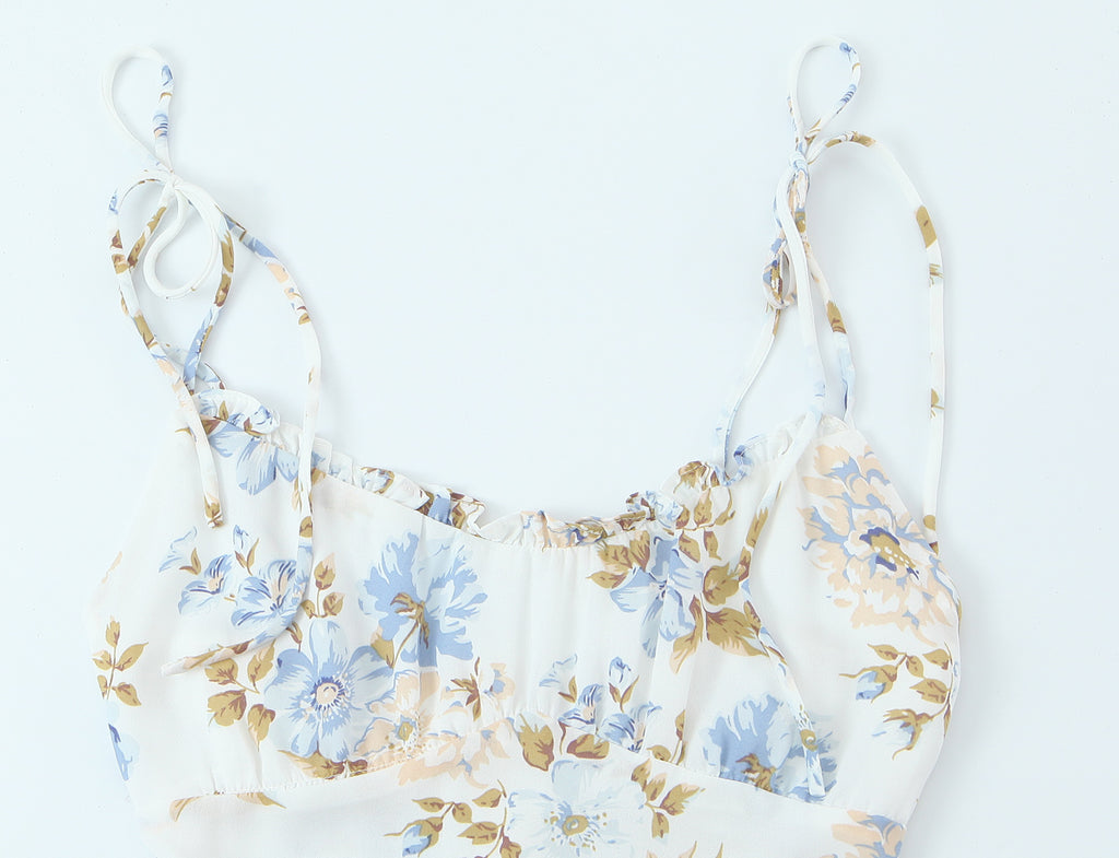 Women's Floral Ruffle Vacation Dress