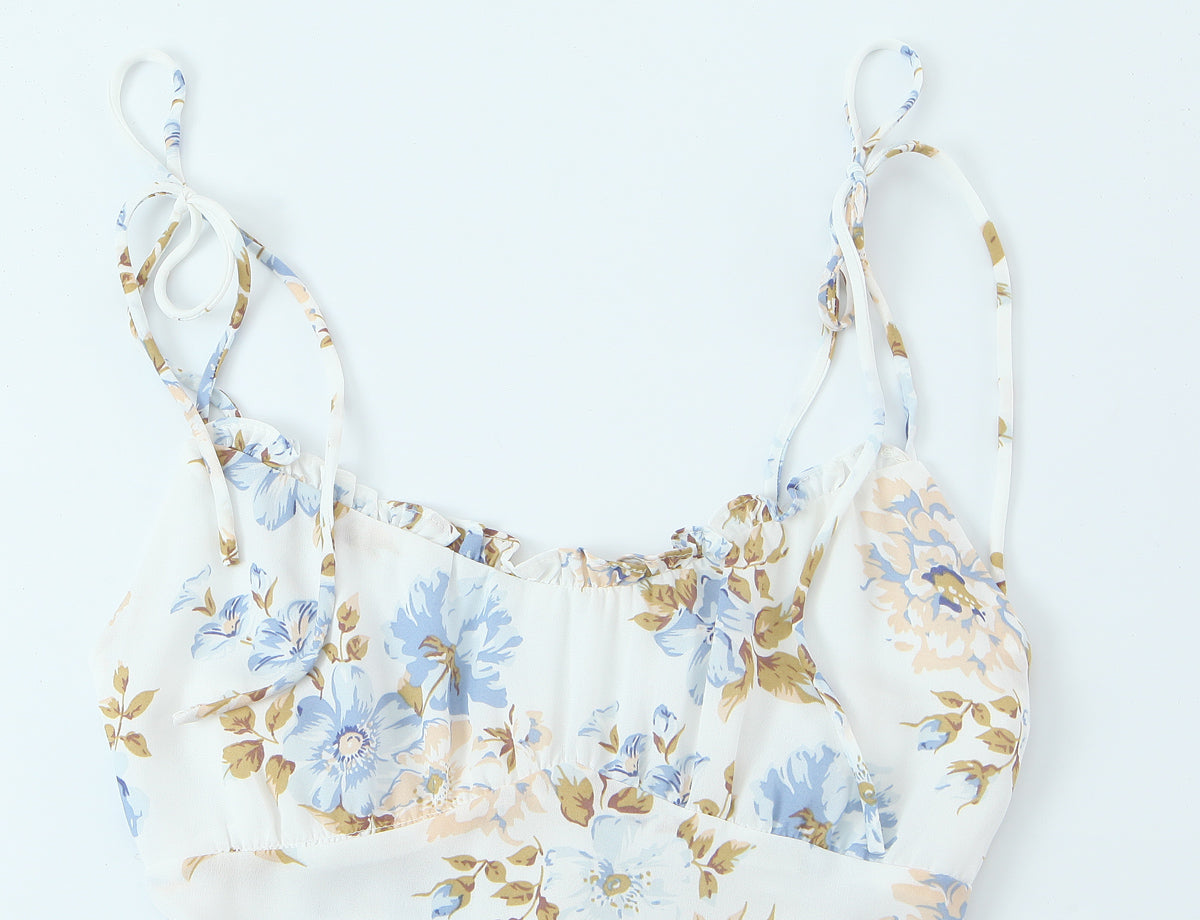 Women's Floral Ruffle Vacation Dress