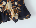 Women's Spaghetti-Strap Floral Smocked Ruffle A-Line Mini Dress