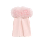 Women Clothing Summer Graceful Fashionable Slim Fit Fluffy Silk Net Short Dress
