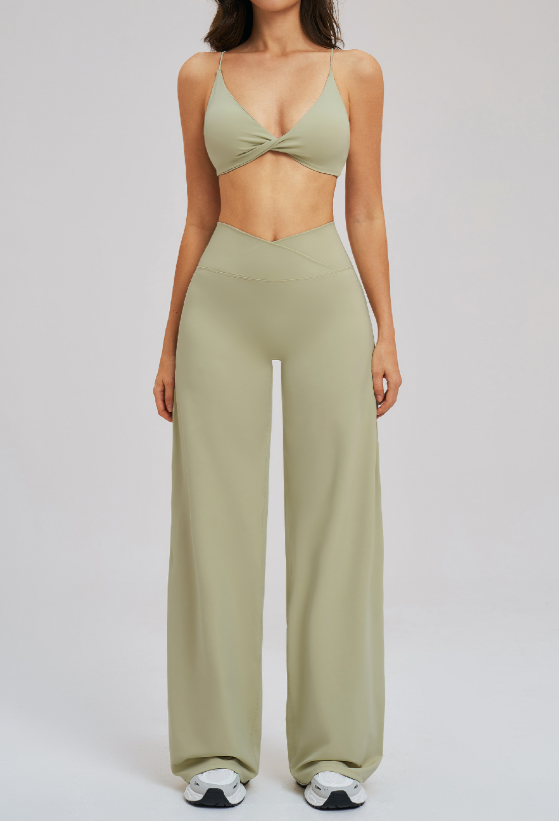 Cross-Waist Yoga Activewear Set