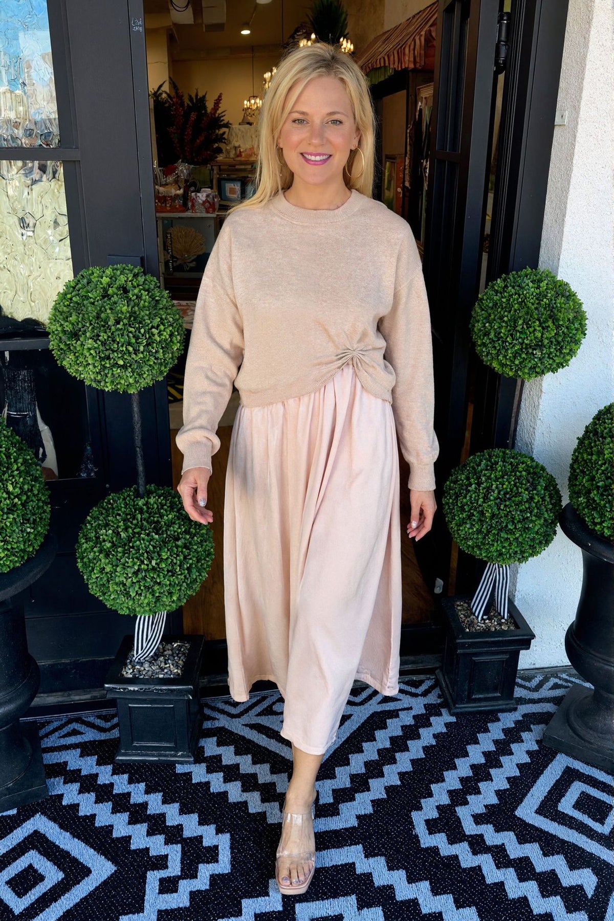 Women's Sweater & Skirt Two-Piece Set
