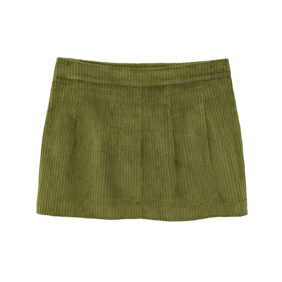 Women's Spring Emerald Corduroy Short Jacket and Skirt Two-Piece Set