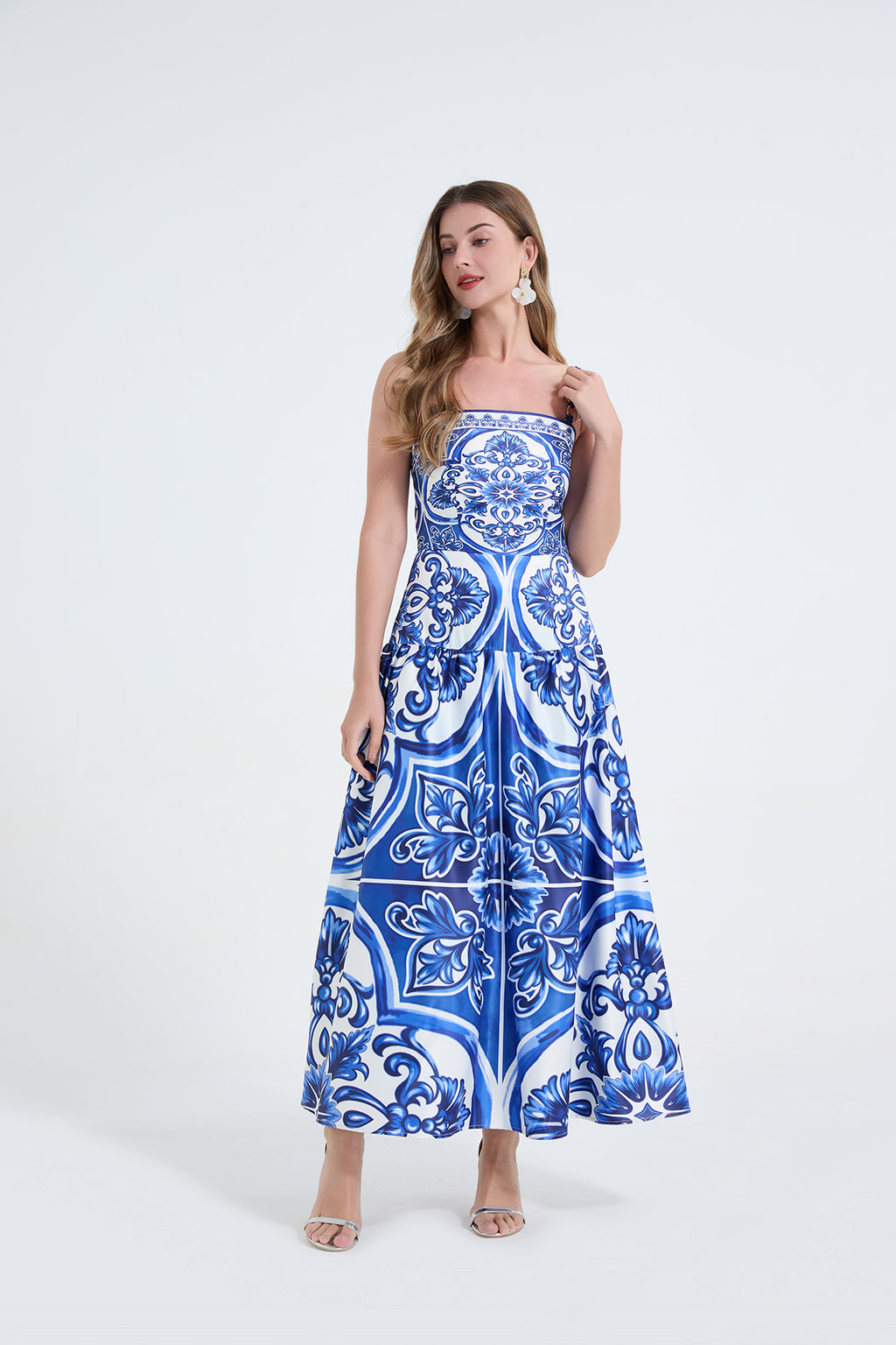 Women's 's Printed Sleeveless Maxi Dress