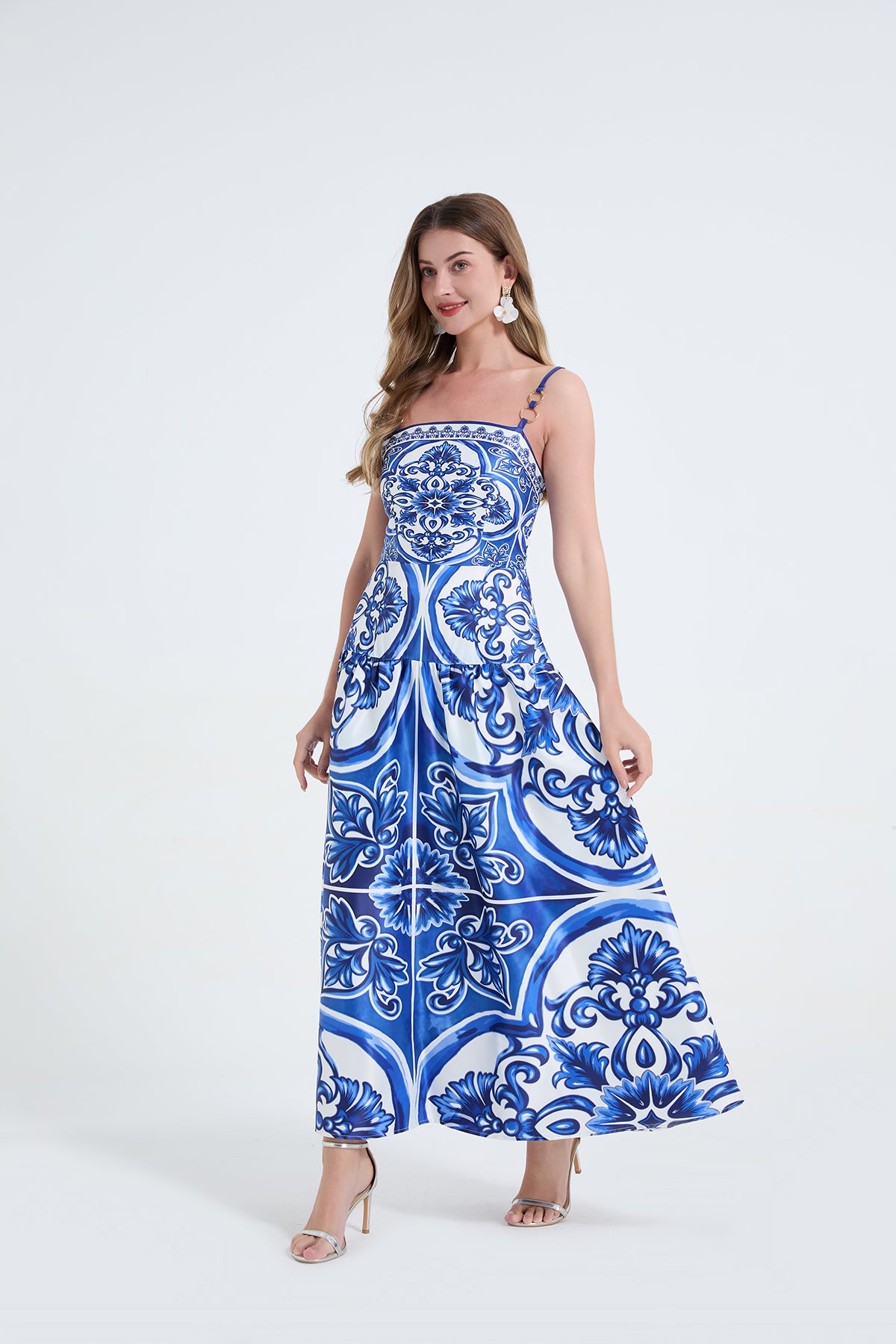 Women's 's Printed Sleeveless Maxi Dress