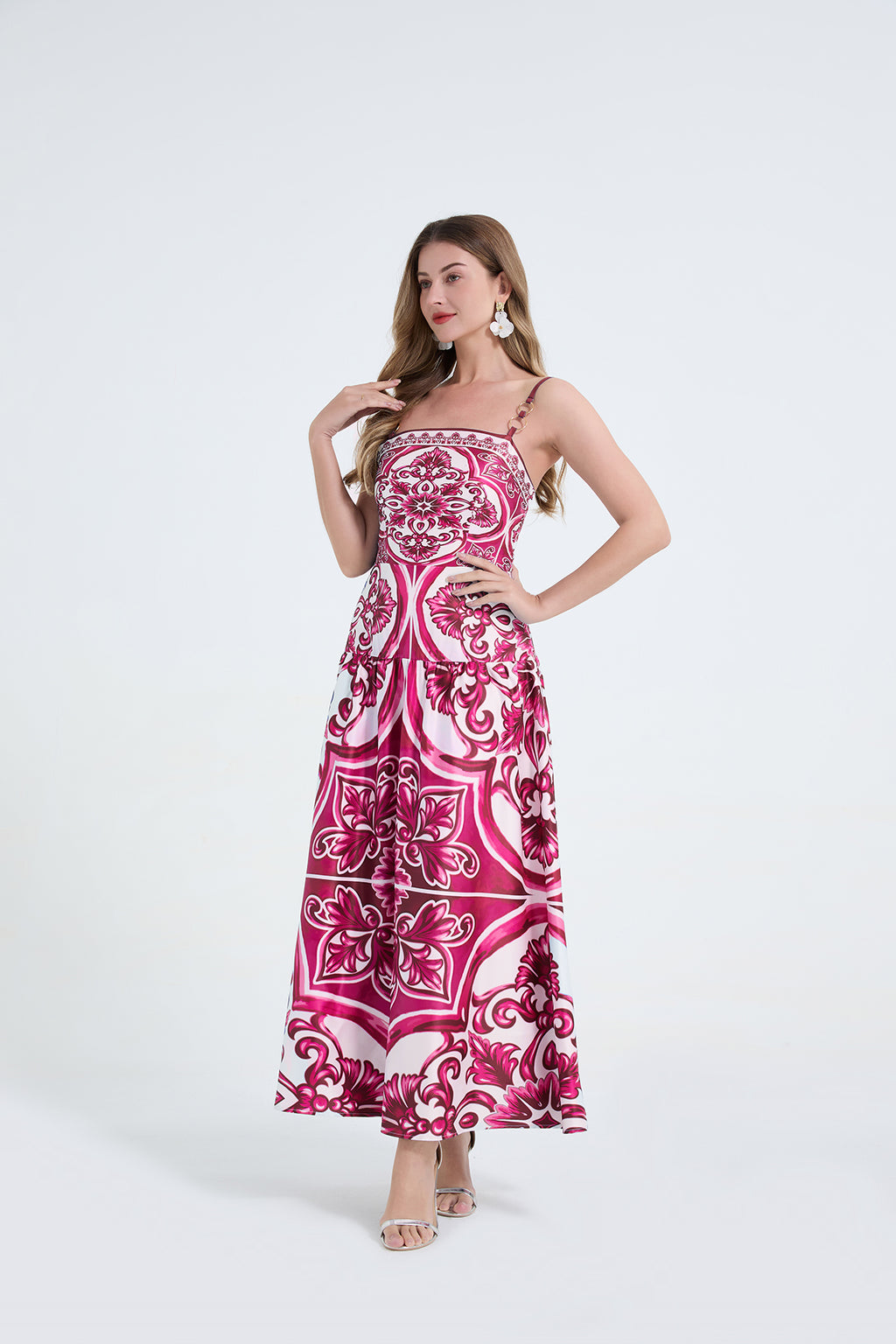 Women's 's Printed Sleeveless Maxi Dress