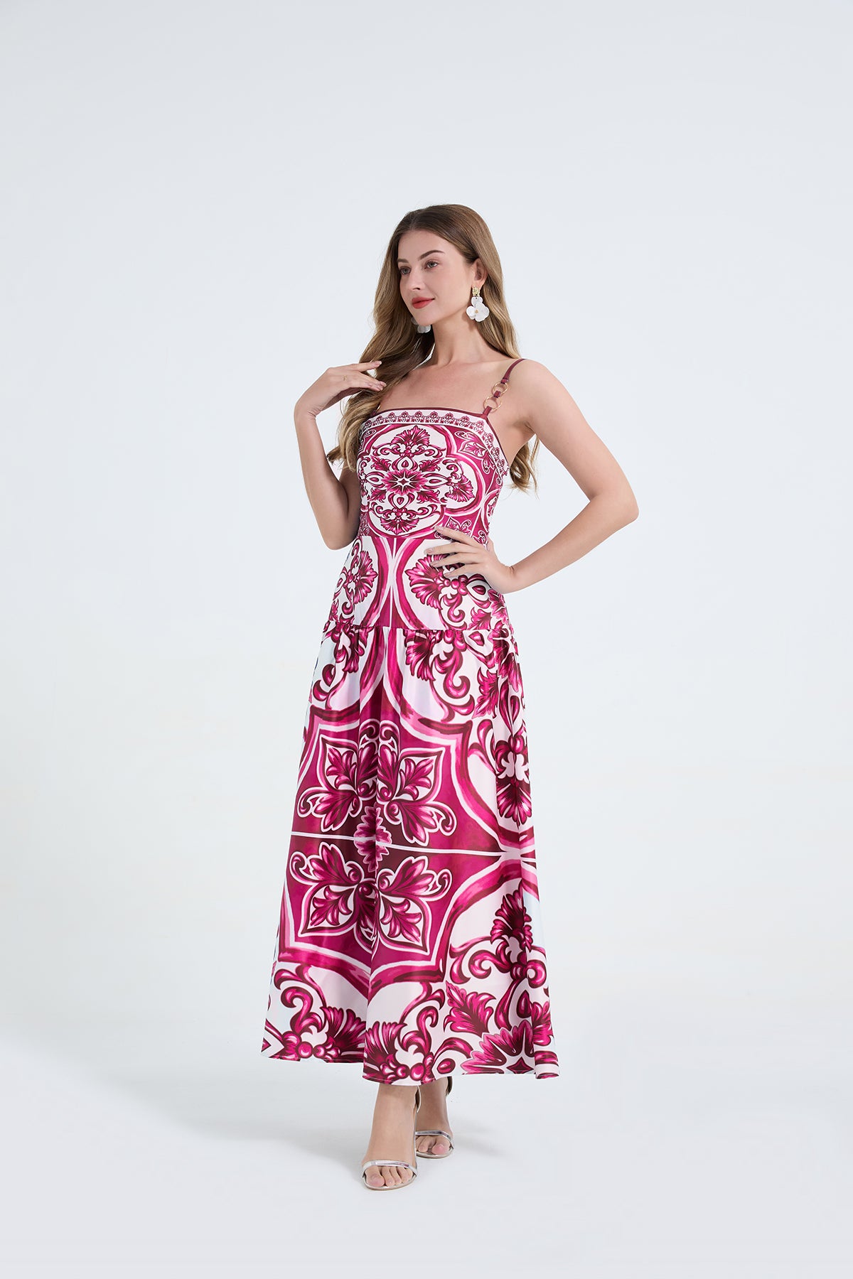 Women's 's Printed Sleeveless Maxi Dress