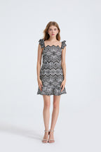 Women's Printed V Neck Sleeveless Dress
