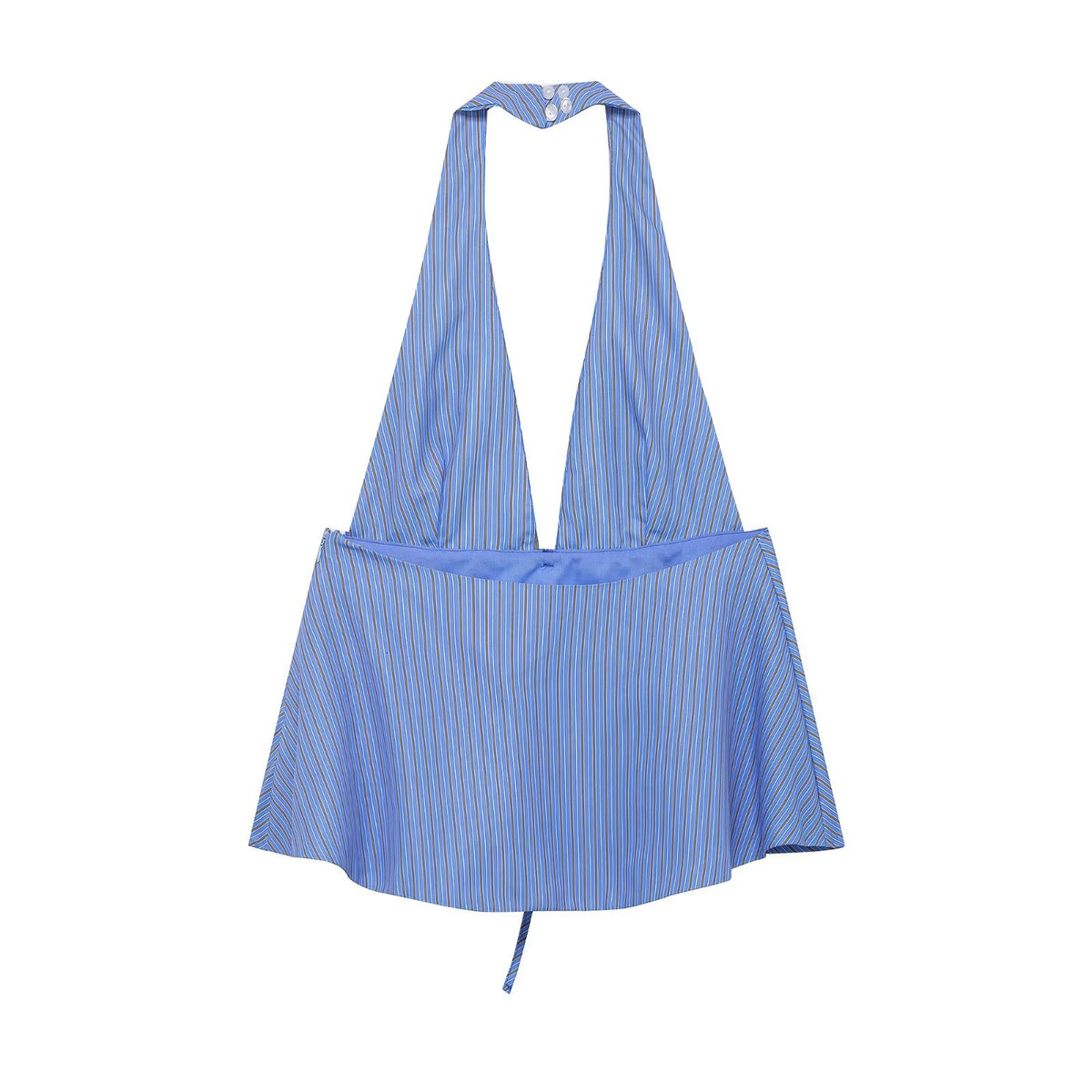 Women's Bow Decoration Hanging Collar Backless Top