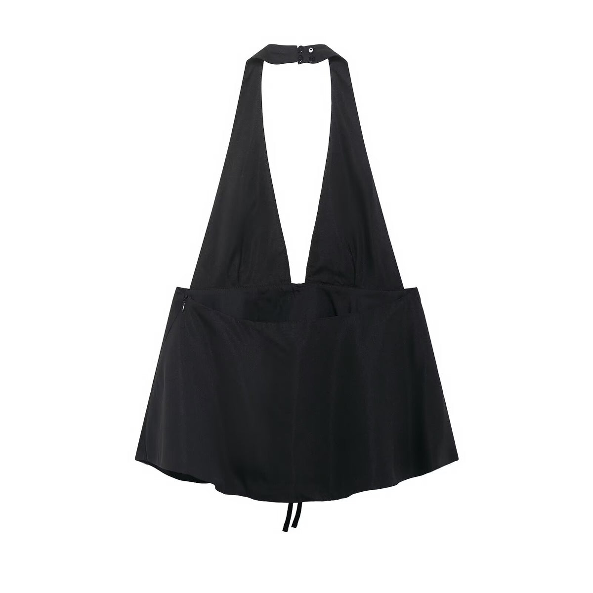 Women's Bow Decoration Hanging Collar Backless Top