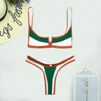 Color Matching Bikini Swimwear