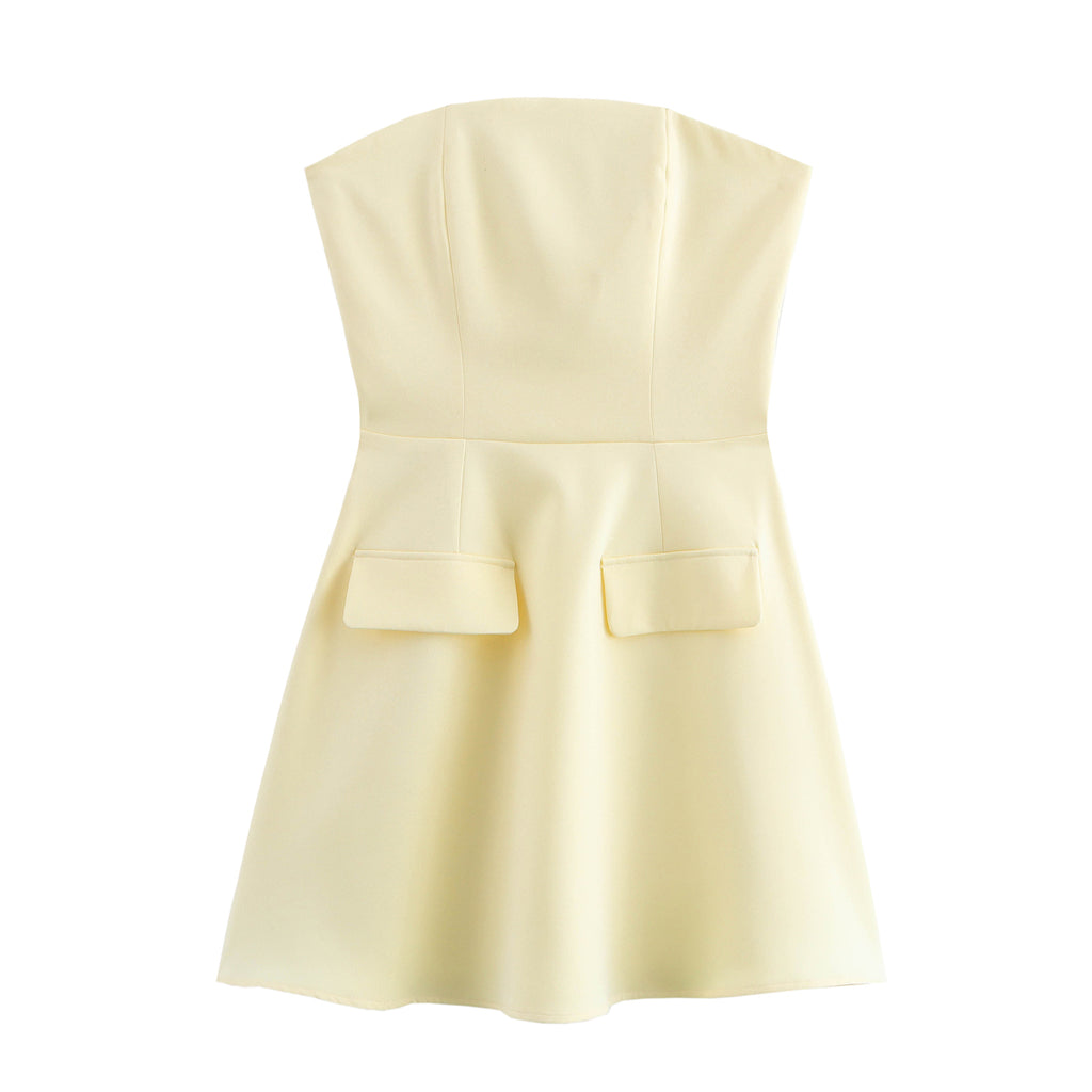 Women's Backless Strapless Dress