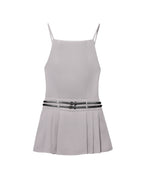 Women's Backless Pleated Dress