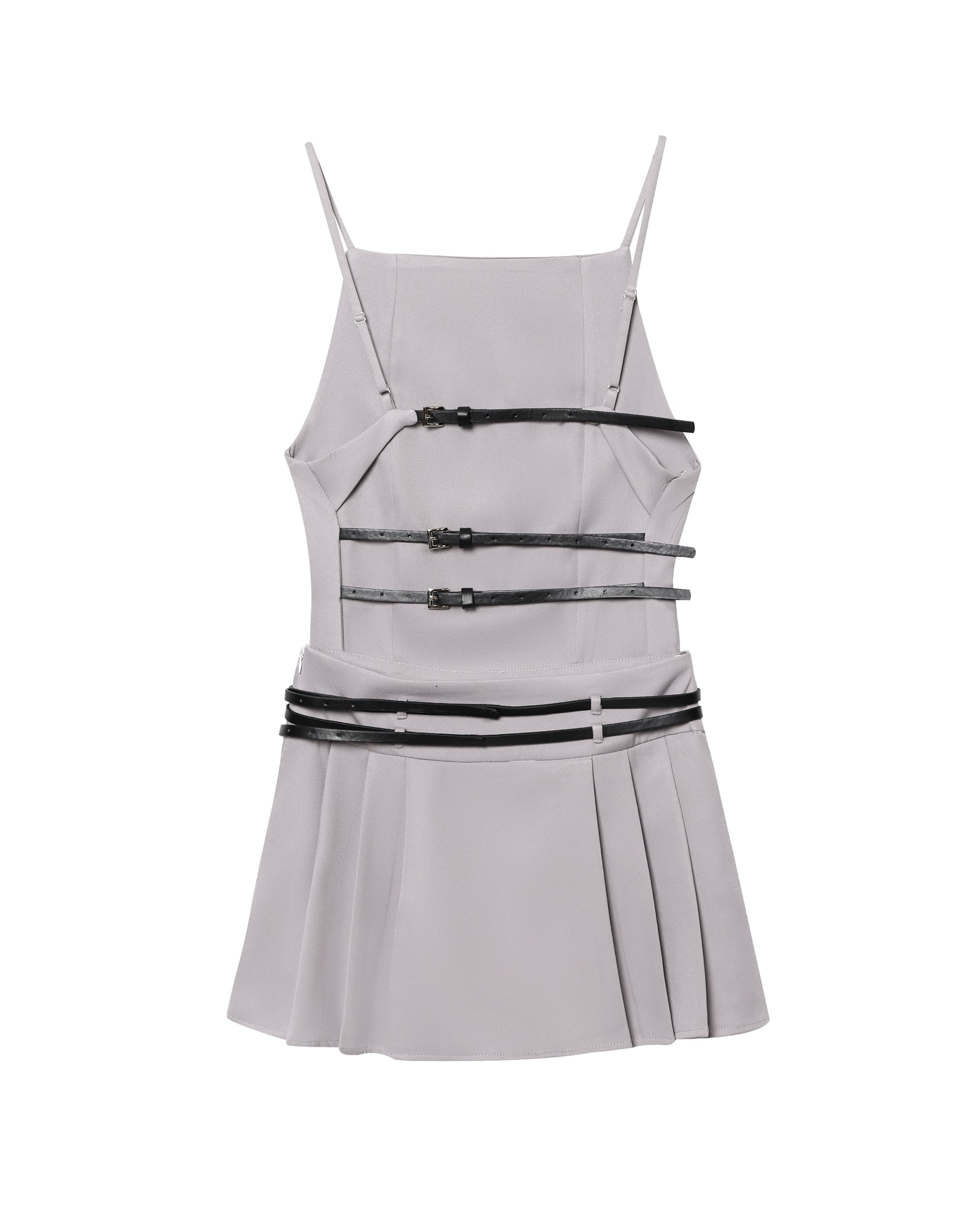 Women's Backless Pleated Dress