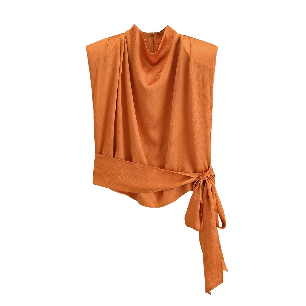 Women's Satin Bow Detail Top