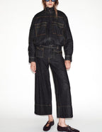 Stand Collar Quilted Jacket Coat Trousers