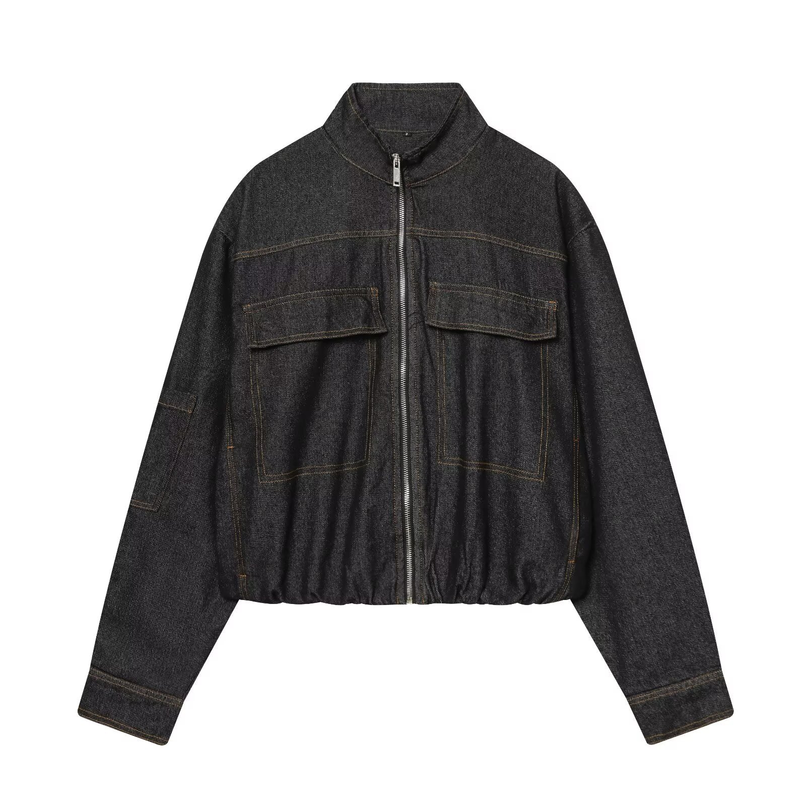 Stand Collar Quilted Jacket Coat Trousers
