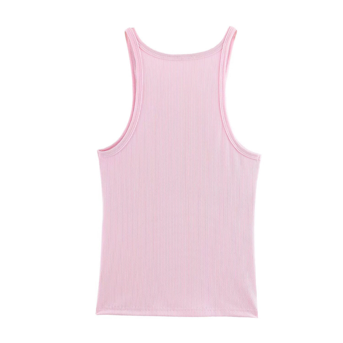 Women's Solid Color Rib Vest