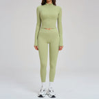 Yoga Zipper Tight Sports Workout Clothes Outdoor Running Sports Set