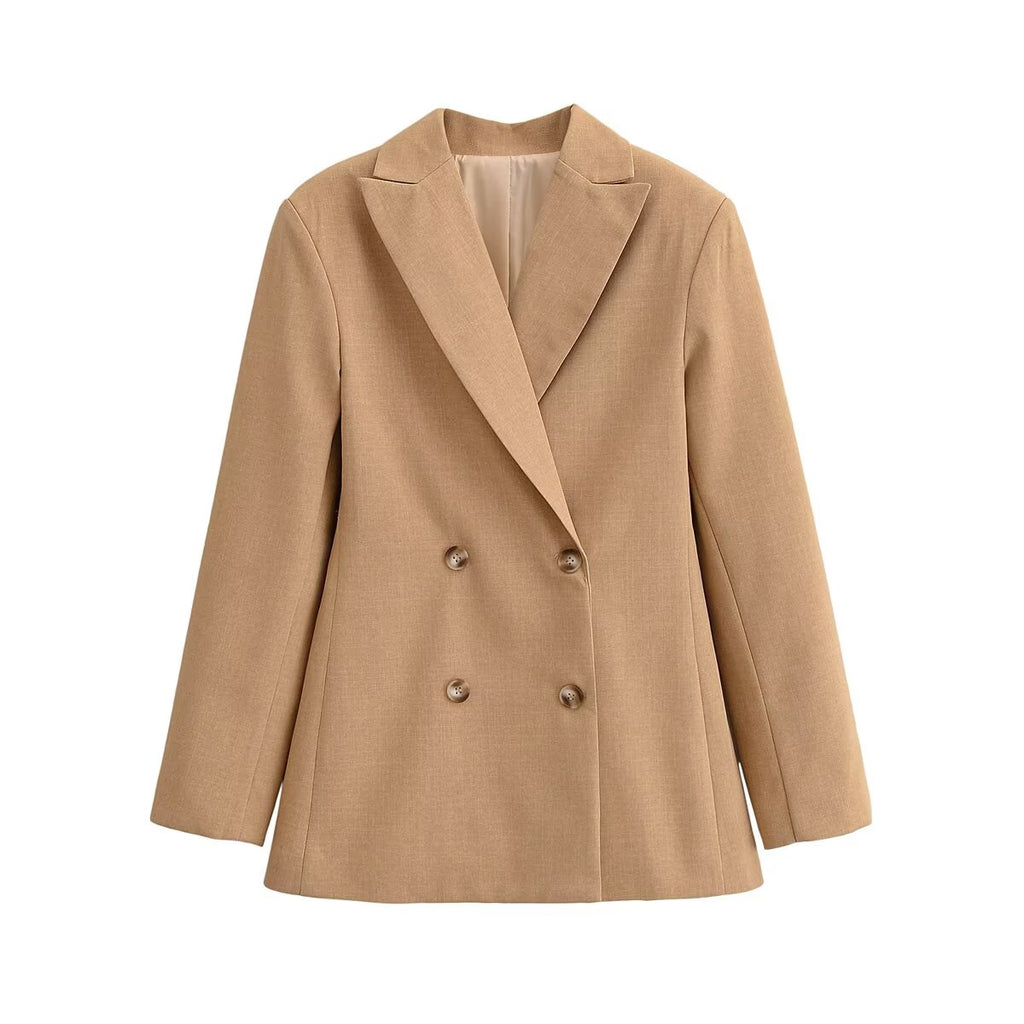 Women Clothing Slim Blazer Edge Lines Trousers