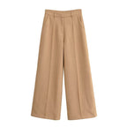 Women Clothing Slim Blazer Edge Lines Trousers