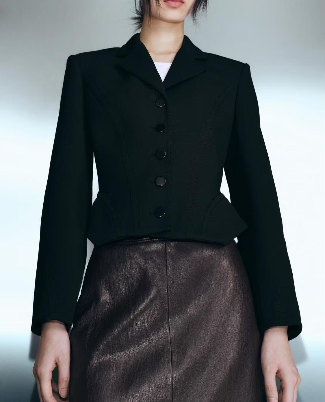 Women Clothing Spring Seizure Line Short Suit Bell Bottom Pants