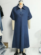 Women's Denim Short Sleeve Dress
