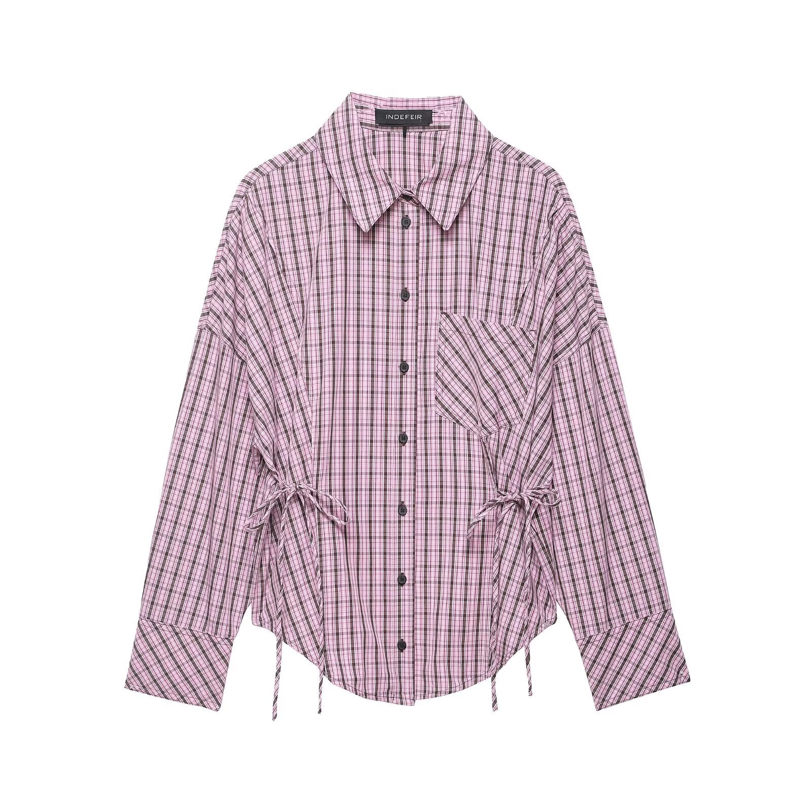 Women's Women Clothing Idle Multiple Wear Plaid Shirt